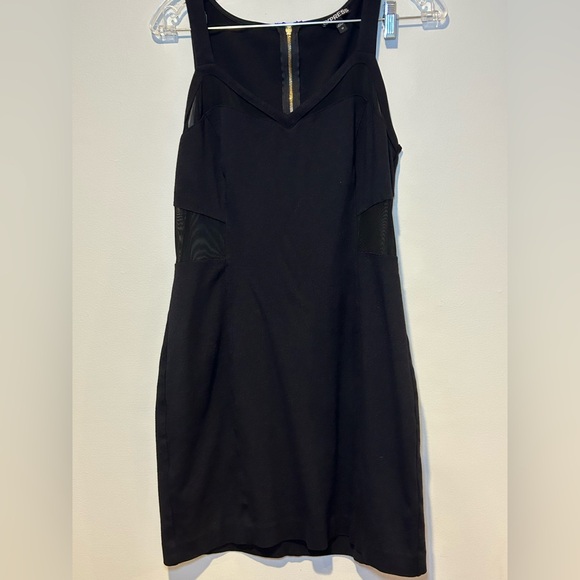 Express Black Bodycon Dress with Mesh Cutouts – Women’s Size 10 - Picture 1 of 7